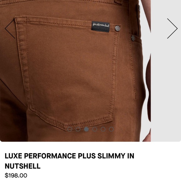 7 for all mankind LUXE PERFORMANCE PLUS SLIMMY IN BROWN - Picture 6 of 6